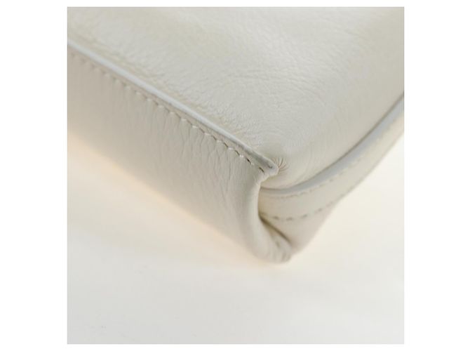 Borsa a Spalla GIVENCHY Voyou in Pelle 2way Bianco Argento Oro Auth 192539V D'oro - vista 15