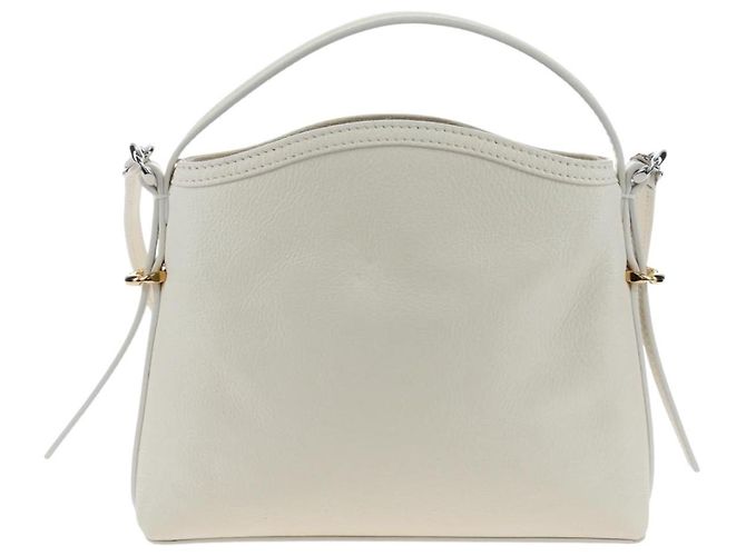 Borsa a Spalla GIVENCHY Voyou in Pelle 2way Bianco Argento Oro Auth 192539V D'oro - vista 3