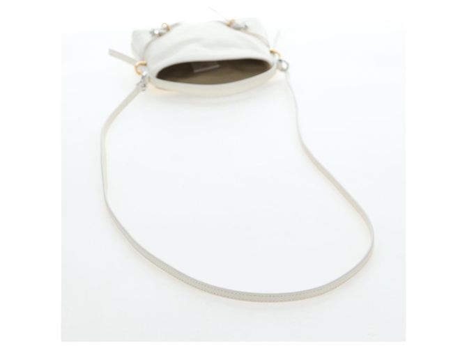 Borsa a Spalla GIVENCHY Voyou in Pelle 2way Bianco Argento Oro Auth 192539V D'oro - vista 9