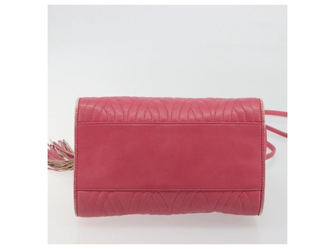 Sac à main FENDI Macaroni en cuir 2way Rose Or Auth 195263 Doré - vue 11