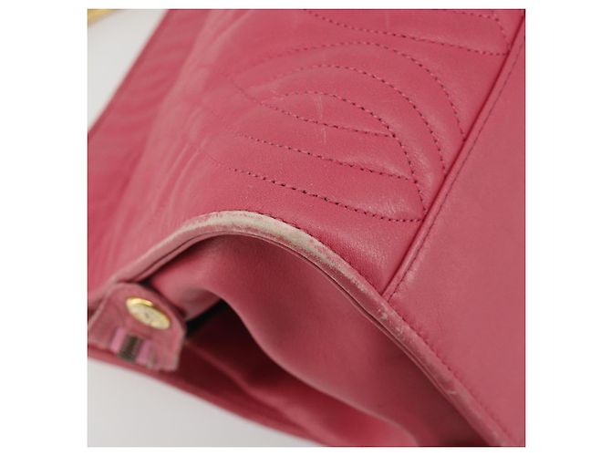 Sac à main FENDI Macaroni en cuir 2way Rose Or Auth 195263 Doré - vue 15