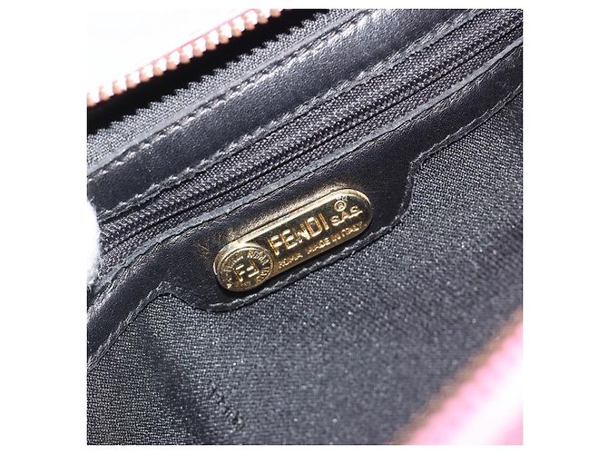 Sac à main FENDI Macaroni en cuir 2way Rose Or Auth 195263 Doré - vue 19