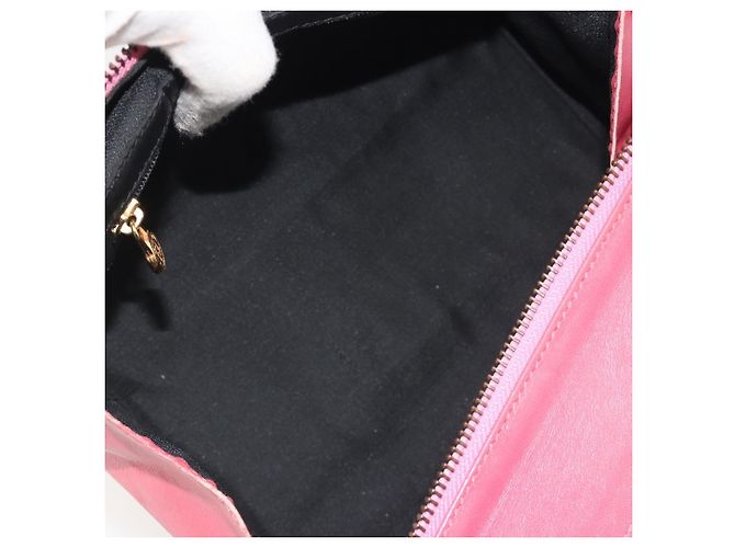 Sac à main FENDI Macaroni en cuir 2way Rose Or Auth 195263 Doré - vue 20