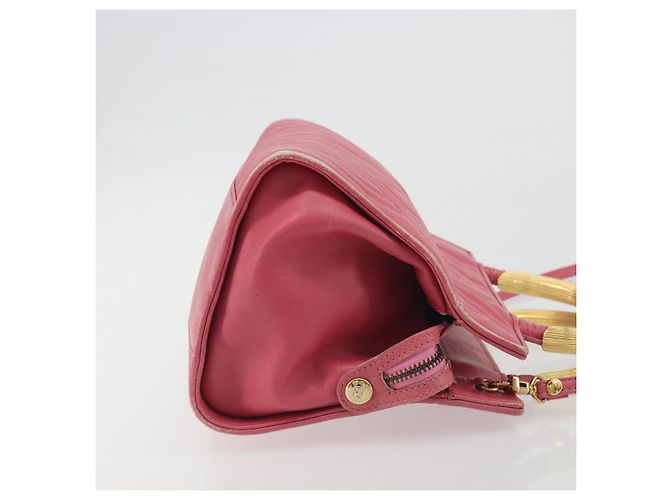 Sac à main FENDI Macaroni en cuir 2way Rose Or Auth 195263 Doré - vue 4