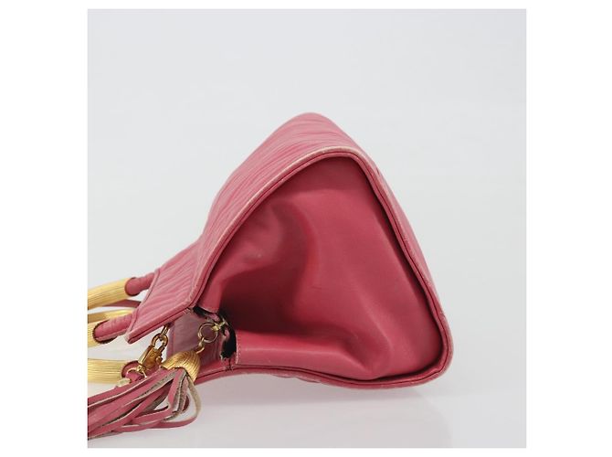 Sac à main FENDI Macaroni en cuir 2way Rose Or Auth 195263 Doré - vue 5
