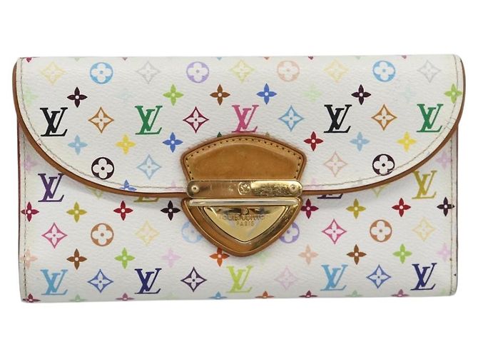 LOUIS VUITTON Portafoglio Long Eugenie M60053 Multicolor LV Auth 194960A Bianco - vista 13