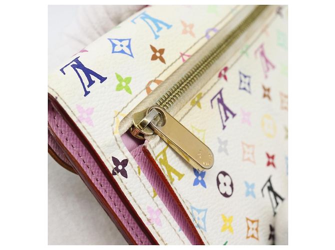 LOUIS VUITTON Portafoglio Long Eugenie M60053 Multicolor LV Auth 194960A Bianco - vista 17