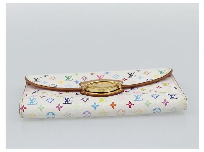 LOUIS VUITTON Portafoglio Long Eugenie M60053 Multicolor LV Auth 194960A Bianco - vista 6