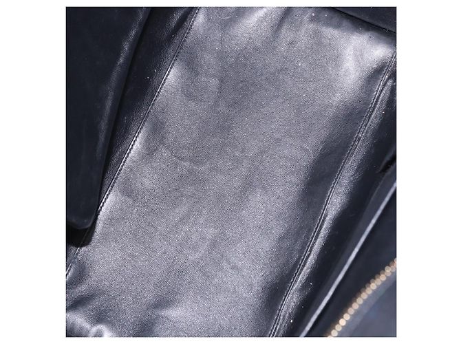 Céline CELINE Luggage Mini shopper Handtasche aus Kalbsleder Schwarz Silber Auth 194754V - Ansicht 17