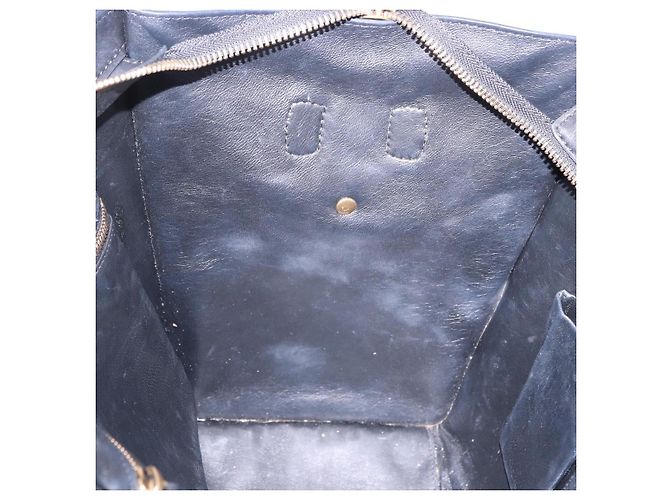 Céline CELINE Luggage Mini shopper Handtasche aus Kalbsleder Schwarz Silber Auth 194754V - Ansicht 18