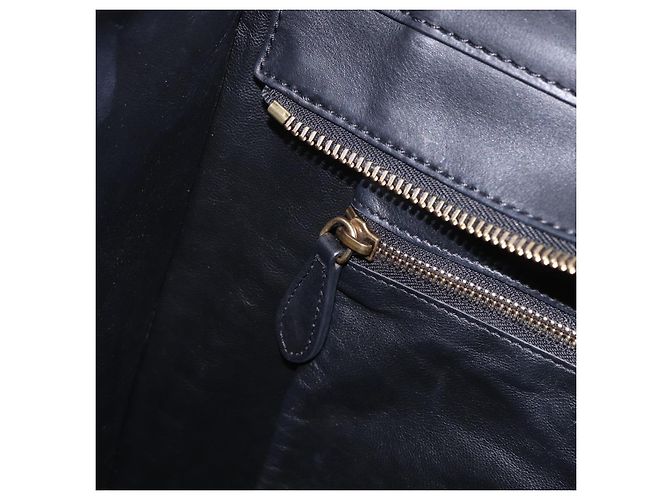 Céline CELINE Luggage Mini shopper Handtasche aus Kalbsleder Schwarz Silber Auth 194754V - Ansicht 20
