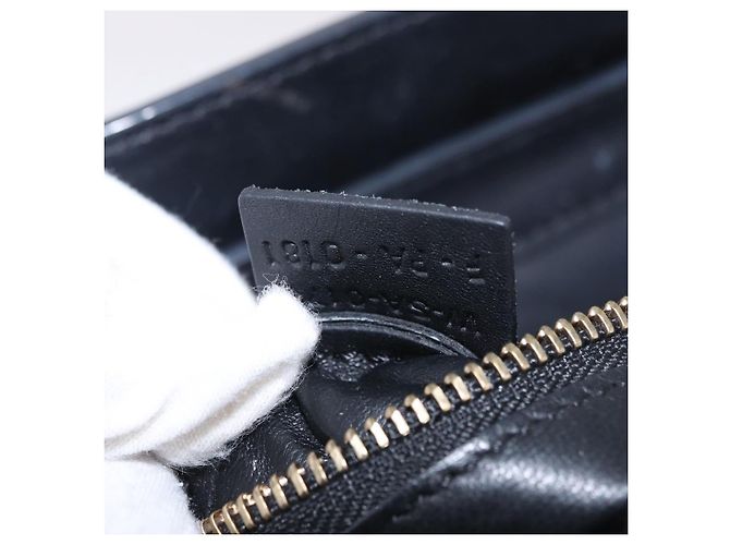 Céline CELINE Luggage Mini shopper Handtasche aus Kalbsleder Schwarz Silber Auth 194754V - Ansicht 22