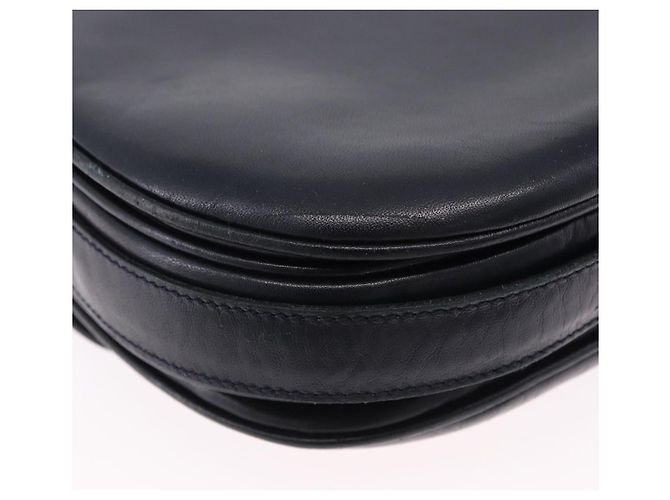 Céline Borsa a Spalla CELINE in Pelle Blu Navy e Oro Auth 193580A D'oro - vista 12