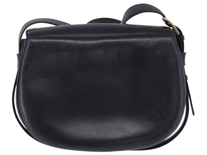Céline Borsa a Spalla CELINE in Pelle Blu Navy e Oro Auth 193580A D'oro - vista 3