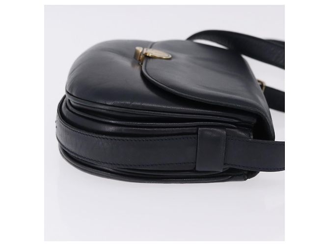 Céline Borsa a Spalla CELINE in Pelle Blu Navy e Oro Auth 193580A D'oro - vista 4