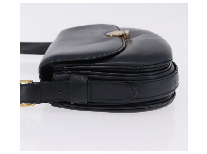 Céline Borsa a Spalla CELINE in Pelle Blu Navy e Oro Auth 193580A D'oro - vista 5