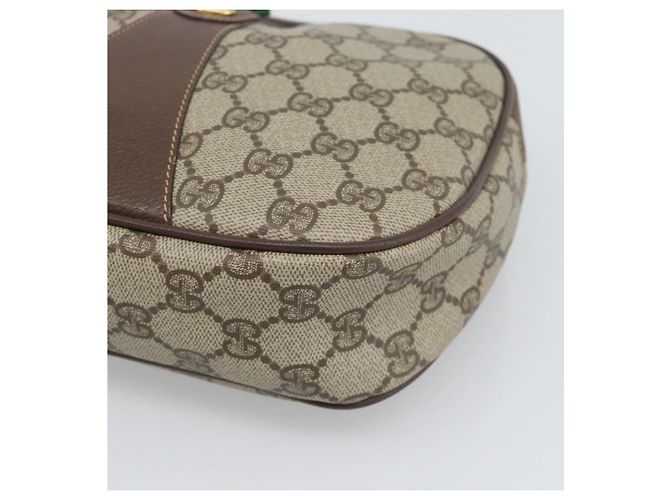 Clutch GUCCI GG Supreme Web Sherry Line in PVC Beige 156 01 034 Auth ka5569 - vista 10