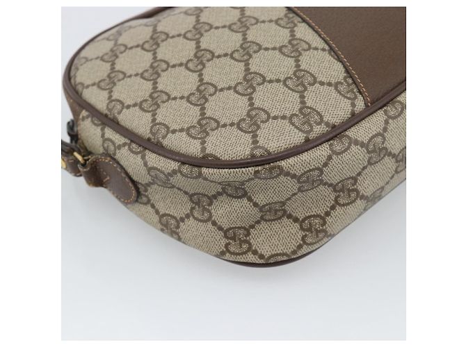 Clutch GUCCI GG Supreme Web Sherry Line in PVC Beige 156 01 034 Auth ka5569 - vista 11