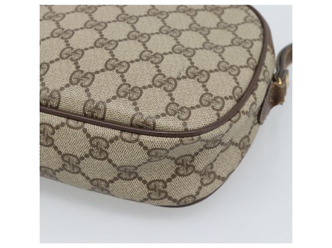 Clutch GUCCI GG Supreme Web Sherry Line in PVC Beige 156 01 034 Auth ka5569 - vista 12