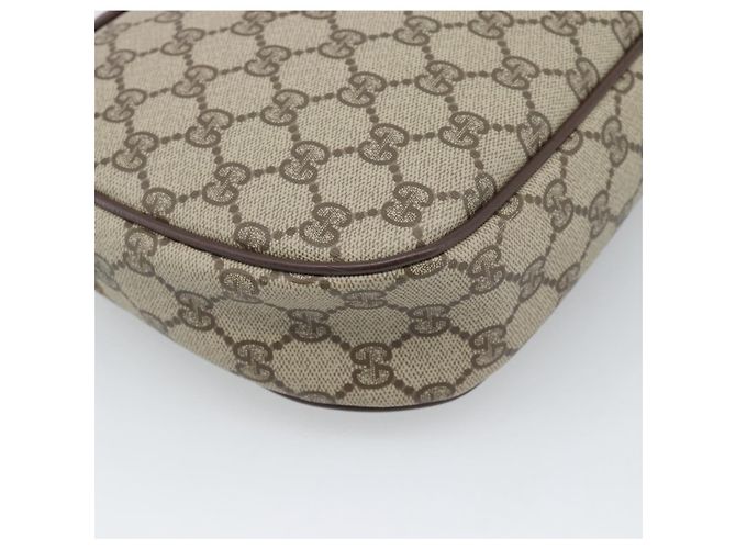 Clutch GUCCI GG Supreme Web Sherry Line in PVC Beige 156 01 034 Auth ka5569 - vista 13