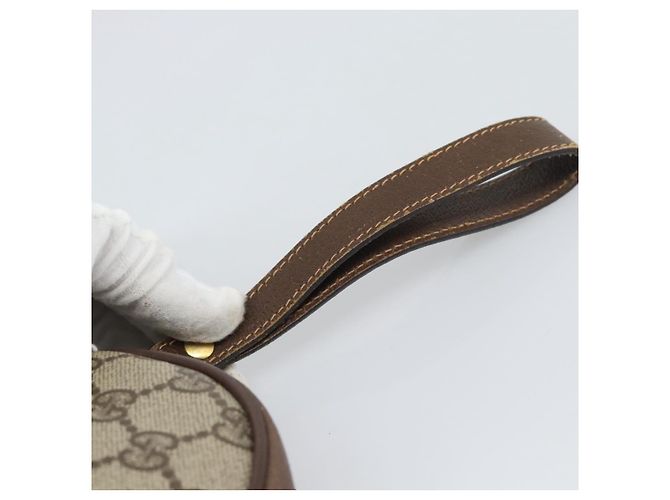 Clutch GUCCI GG Supreme Web Sherry Line in PVC Beige 156 01 034 Auth ka5569 - vista 7