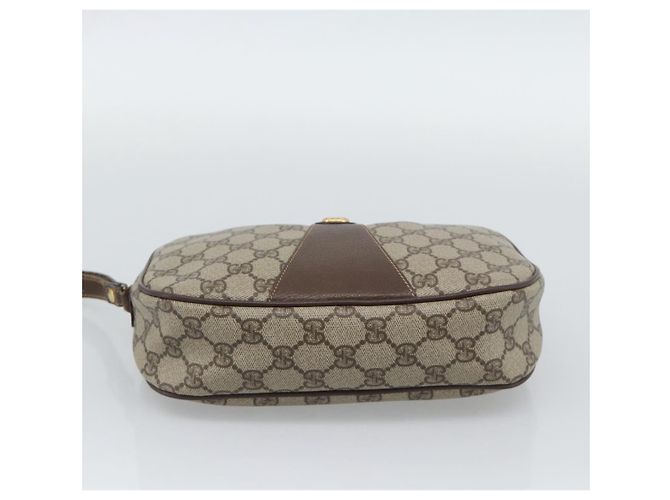 Clutch GUCCI GG Supreme Web Sherry Line in PVC Beige 156 01 034 Auth ka5569 - vista 9