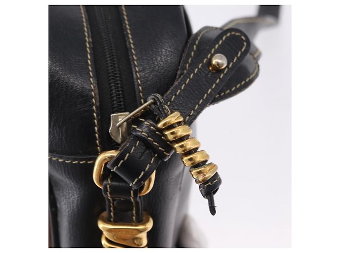 Borsa a Spalla LOEWE in Pelle Nera e Oro Auth bs36681 Nero D'oro - vista 10