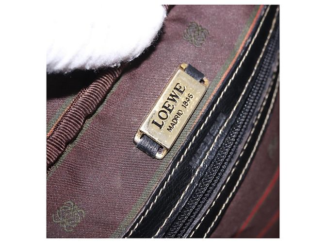 Borsa a Spalla LOEWE in Pelle Nera e Oro Auth bs36681 Nero D'oro - vista 11