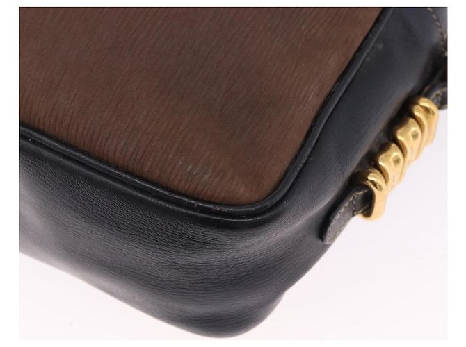 Borsa a Spalla LOEWE in Pelle Nera e Oro Auth bs36681 Nero D'oro - vista 16