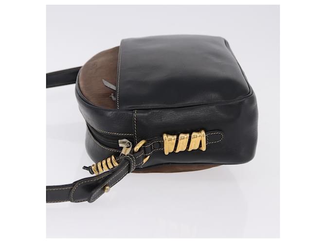 Borsa a Spalla LOEWE in Pelle Nera e Oro Auth bs36681 Nero D'oro - vista 4