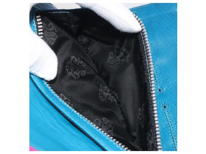 Cartera larga acolchada Chrome Hearts Wave 4 3-Snap de cuero rosa Auth 193426SM Plata - vista 20