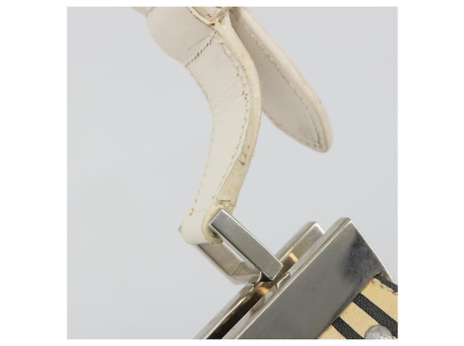 Borsa a Spalla LOEWE in Pelle Bianca Argento Auth 193364 Bianco - vista 10