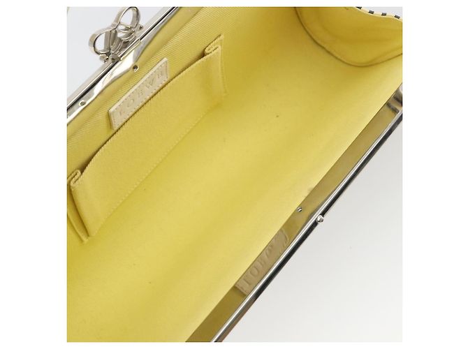 Borsa a Spalla LOEWE in Pelle Bianca Argento Auth 193364 Bianco - vista 11