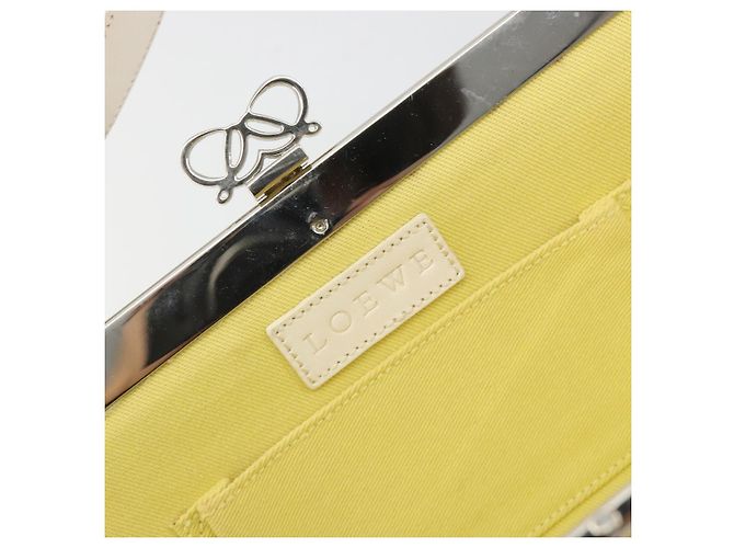 Borsa a Spalla LOEWE in Pelle Bianca Argento Auth 193364 Bianco - vista 18