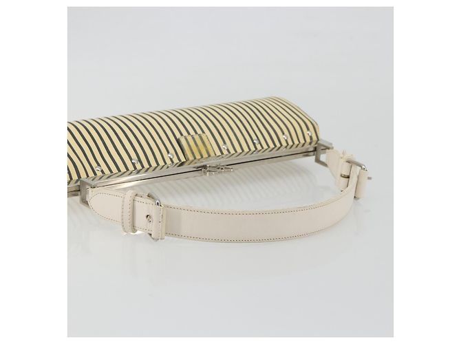 Borsa a Spalla LOEWE in Pelle Bianca Argento Auth 193364 Bianco - vista 7