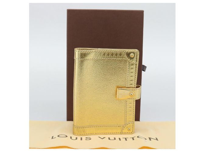 LOUIS VUITTON Suhari Agenda Partonaire PM Day Planner Cover R21048 Auth 195589V Dourado - vista 21