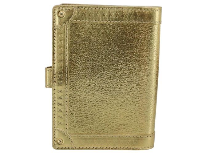 LOUIS VUITTON Suhari Agenda Partonaire PM Day Planner Cover R21048 Auth 195589V Dourado - vista 3