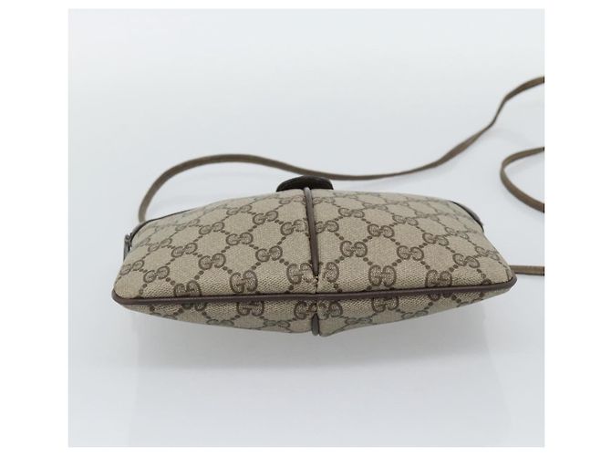 Borsa GUCCI GG Supreme Web Sherry Line PVC Beige Oro 904 02 647 Auth 193581 D'oro - vista 10