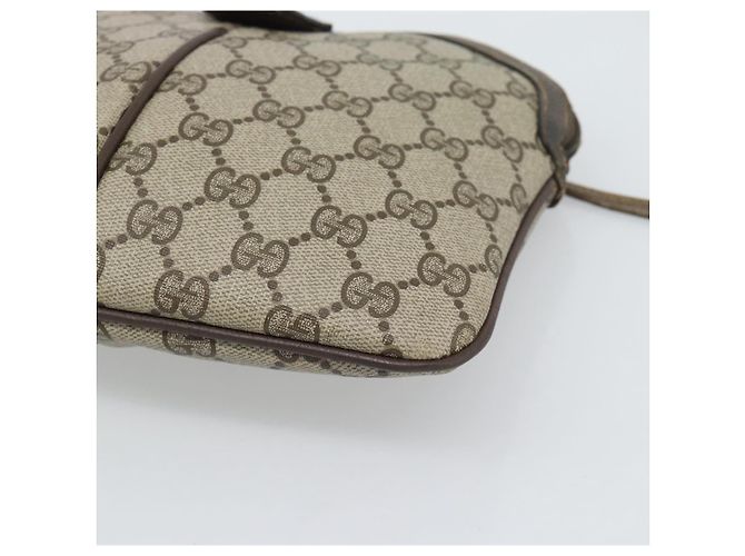 Borsa GUCCI GG Supreme Web Sherry Line PVC Beige Oro 904 02 647 Auth 193581 D'oro - vista 11