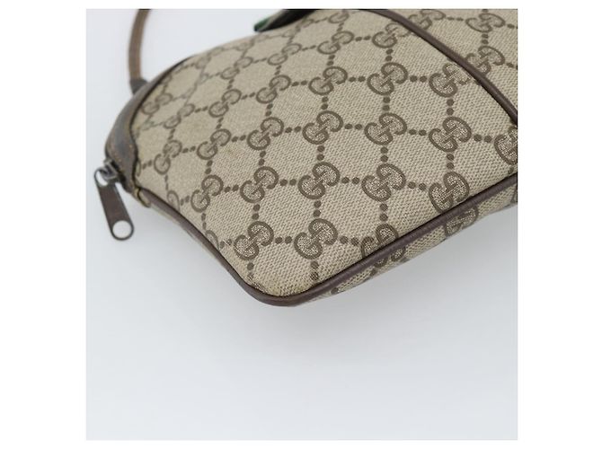 Borsa GUCCI GG Supreme Web Sherry Line PVC Beige Oro 904 02 647 Auth 193581 D'oro - vista 12