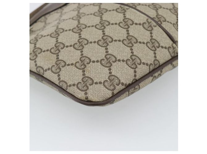 Borsa GUCCI GG Supreme Web Sherry Line PVC Beige Oro 904 02 647 Auth 193581 D'oro - vista 14