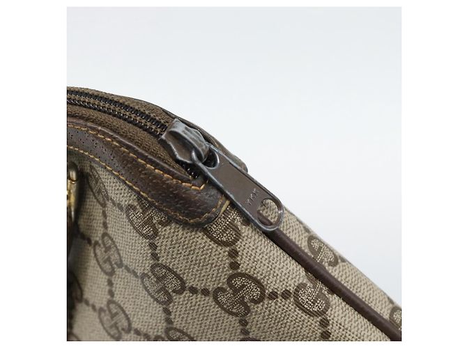 Borsa GUCCI GG Supreme Web Sherry Line PVC Beige Oro 904 02 647 Auth 193581 D'oro - vista 15