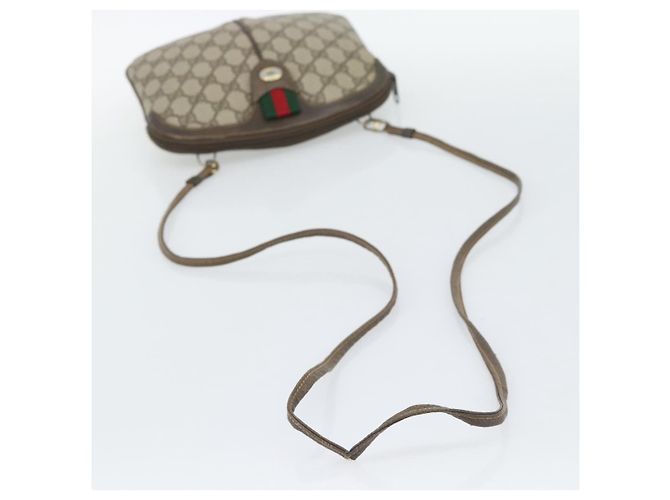 Borsa GUCCI GG Supreme Web Sherry Line PVC Beige Oro 904 02 647 Auth 193581 D'oro - vista 7
