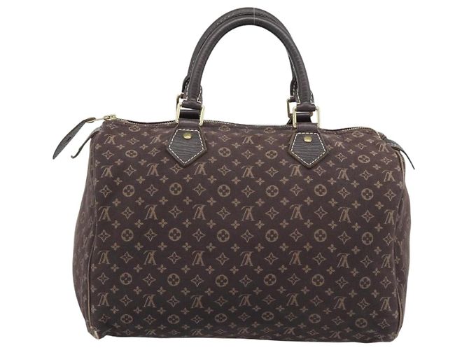 LOUIS VUITTON Monogram Mini Lin Speedy 30 Tasche Braun Ebene M95224 LV Auth gh2314 Damier ebene - Ansicht 3