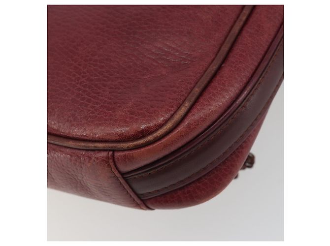 Borsa a Spalla LOEWE Anagram in Pelle Bordeaux Oro Auth 192544 D'oro Bordò - vista 15