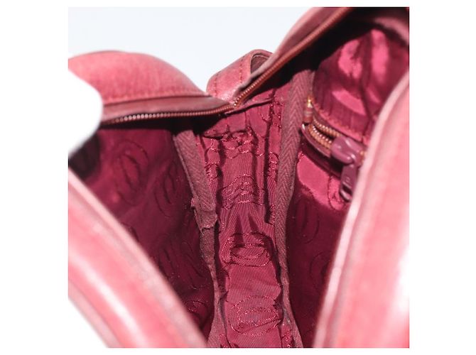Borsa a Spalla LOEWE Anagram in Pelle Bordeaux Oro Auth 192544 D'oro Bordò - vista 21