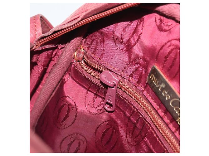 Borsa a Spalla LOEWE Anagram in Pelle Bordeaux Oro Auth 192544 D'oro Bordò - vista 22