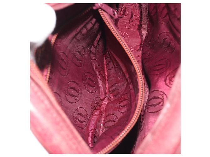 Borsa a Spalla LOEWE Anagram in Pelle Bordeaux Oro Auth 192544 D'oro Bordò - vista 23