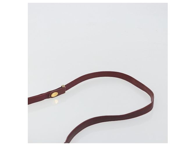 Borsa a Spalla LOEWE Anagram in Pelle Bordeaux Oro Auth 192544 D'oro Bordò - vista 8