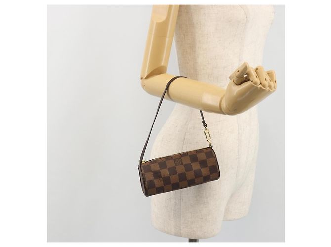 LOUIS VUITTON Damier Ebene Papillon Pouch LV Auth 193410V - vista 19